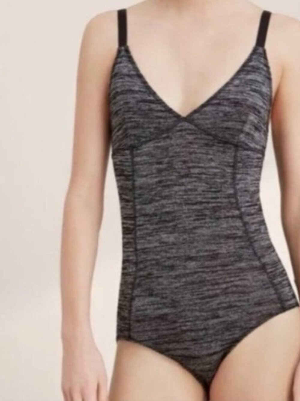 Aritzia Wilfred heathered gray Jasmine bodysuit